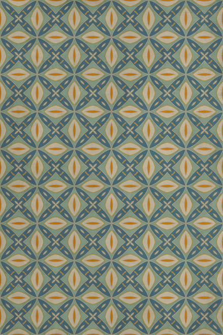 Pattern 82 Darling - vinyl floor cloth sizes 20x30, 24x36, 30x44, 38x56