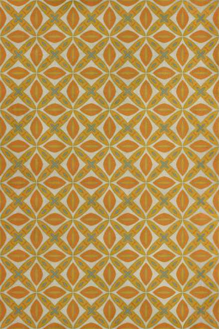 Pattern 82 Tiger Lily - vinyl floor cloth sizes 20x30, 24x36, 30x44, 38x56