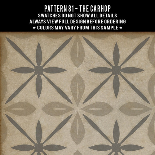 Pattern 81 The Carhop - vinyl floor cloth swatch sample