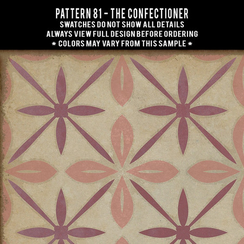 Pattern 81 The Confectioner - vinyl floor cloth swatch sample