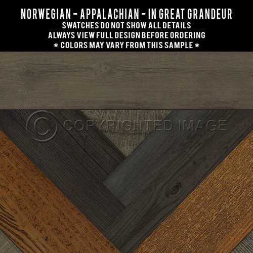 Appalachian: In Great Grandeur - vinyl floor cloth swatch sample