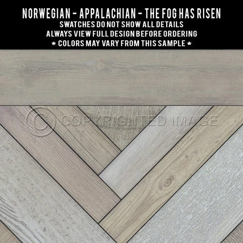 Appalachian: The Fog has Risen - vinyl floor cloth swatch sample