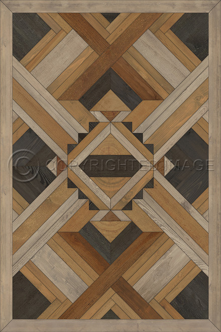 Appalachian: Wooded Slopes - vinyl floor cloth sizes 20x30, 24x36, 30x44, 38x56
