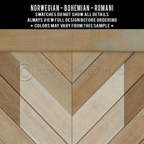 Bohemian: Romani - vinyl floor cloth swatch sample