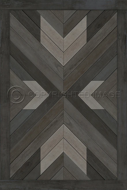 Bohemian: Bohemia After Dark - vinyl floor cloth sizes 24x36, 20x30, 30x44, 38x56