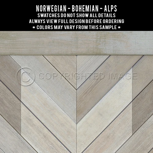 Bohemian: Alps - vinyl floor cloth  swatch sample