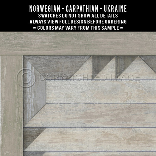 Carpathian Ukraine - vinyl floor cloth swatch sample