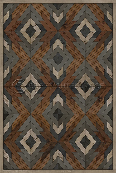 Denali Foraker - vinyl floor cloth sizes 24x36, 20x30, 30x44, 38x56