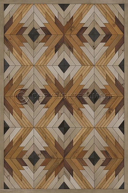 Denali Mather - vinyl floor cloth sizes 24x36, 20x30, 30x44, 38x56