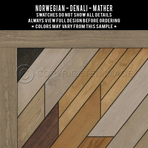 Denali Mather - vinyl floor cloth swatch sample