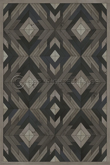 Denali Silverthrone - vinyl floor cloth sizes 24x36, 20x30, 30x44, 38x56