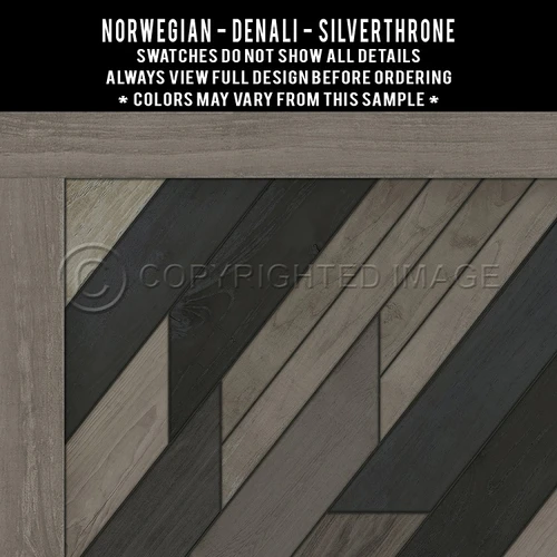 Denali Silverthrone - vinyl floor cloth swatch sample