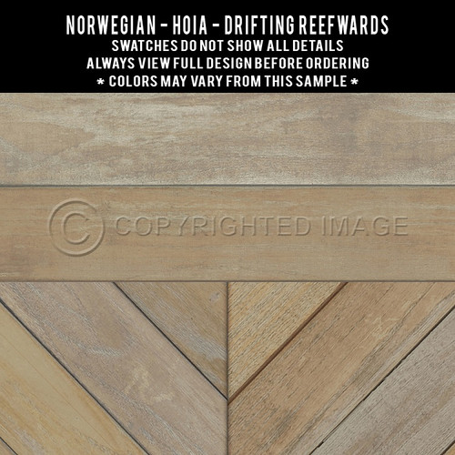 Hoia Drifting Reefwards - vinyl floor cloth swatch sample