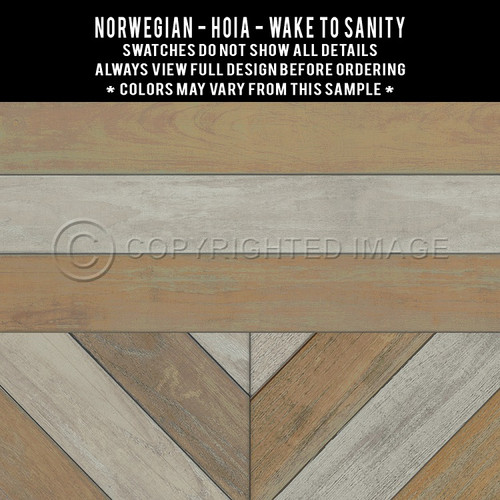 Hoia Wake to Sanity - vinyl floor cloth swatch sample