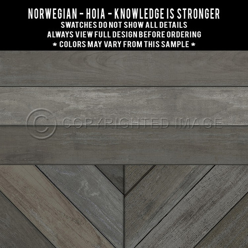 Hoia Knowledge is Stronger Than Memory - vinyl floor cloth swatch sample