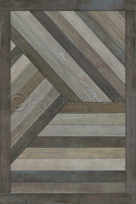 Mount Zeppelin Mountains Come out of the Sky - vinyl floor cloth sizes 24x36, 20x30, 30x44, 38x56