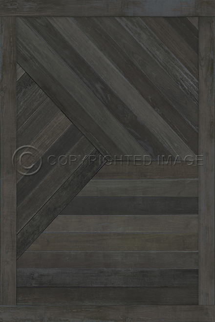Mount Zeppelin Rings of Smoke - vinyl floor cloth sizes 24x36, 20x30, 30x44, 38x56