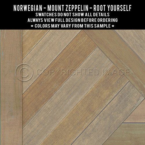 Mount Zeppelin Root Yourself to the Ground - vinyl floor cloth swatch sample
