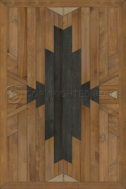 Native Spirit of All Things - vinyl floor cloth 20x30, 24x36, 30x44, 38x56