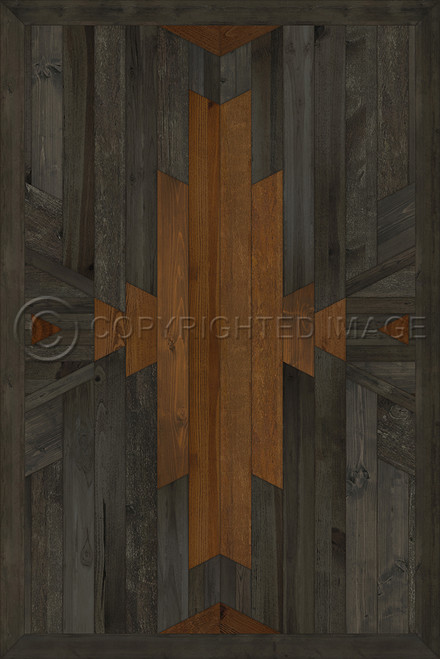 Native The Warriors - vinyl floor cloth sizes 24x36, 20x30, 30x44, 38x56