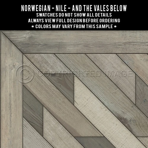 Nile And the Vales Below - vinyl floor cloth swatch sample