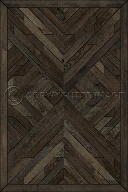 Nile Drenched in Night - vinyl floor cloth sizes 24x36, 20x30, 30x44, 38x56