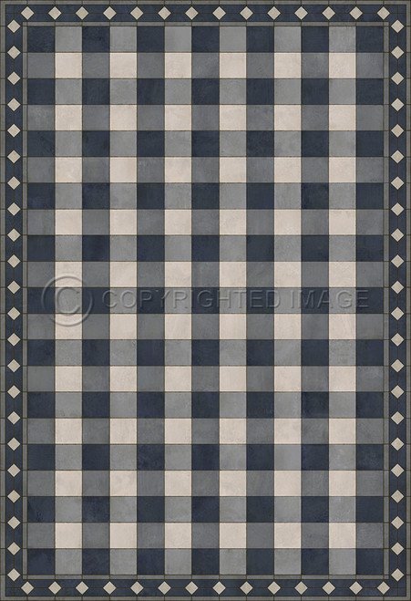 Swatches for Gingham Tile - vinyl floor cloths