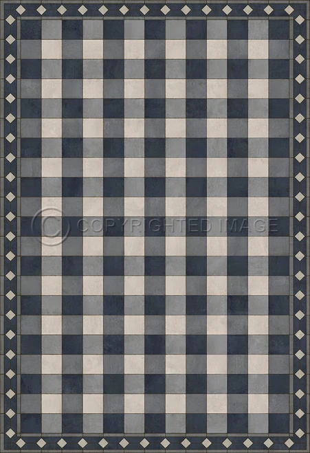Swatches for Gingham Tile - vinyl floor cloths