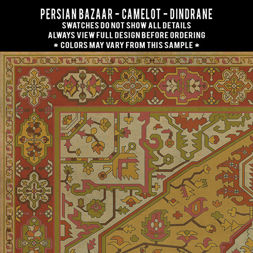 Camelot Dindrane - vinyl floor cloth 5"x5" swatch sample