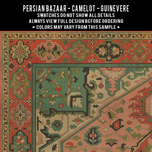 Camelot Guinevere - vinyl floor cloth 5"x5" swatch sample