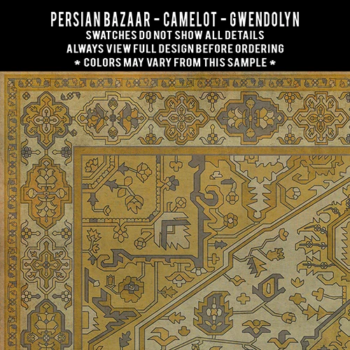 Camelot Gwendolyn - vinyl floor cloth 5"x5" swatch sample