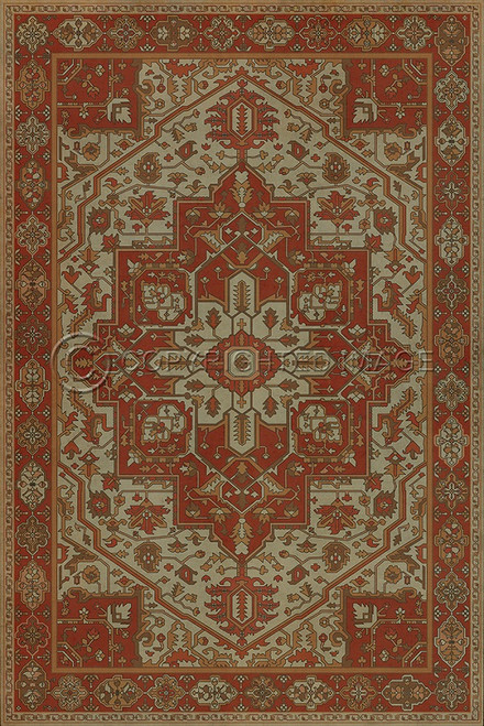 Camelot Sir Percival - vinyl floor cloth sizes 52x76, 70x102, 84x120, 96x140, 120x175