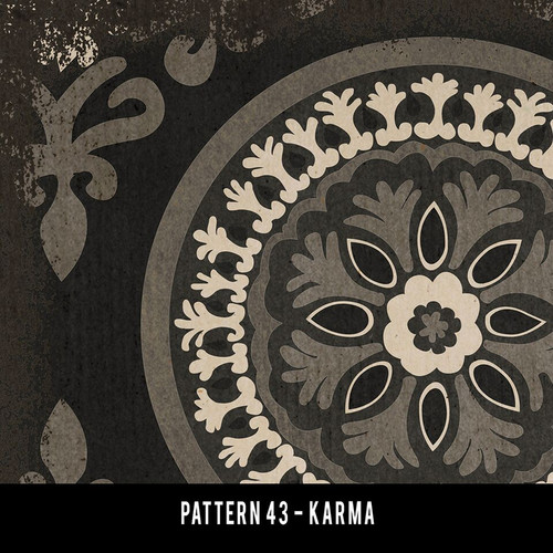 Pattern 43 Karma - vinyl floor cloth swatch sample