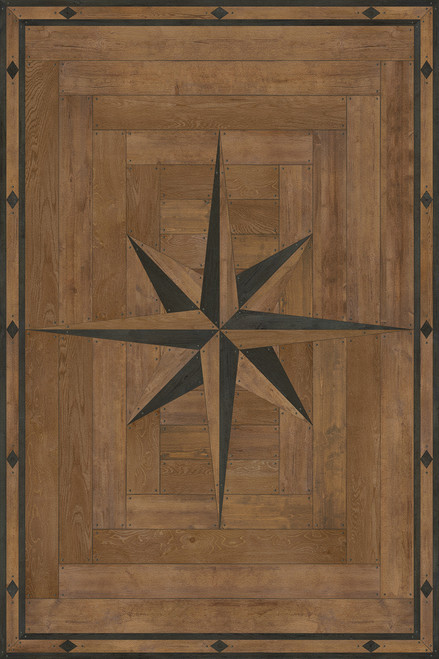 Williamsburg 18th Century Joinery Forever Binding - vinyl floor cloth Image for all rectangle sizes