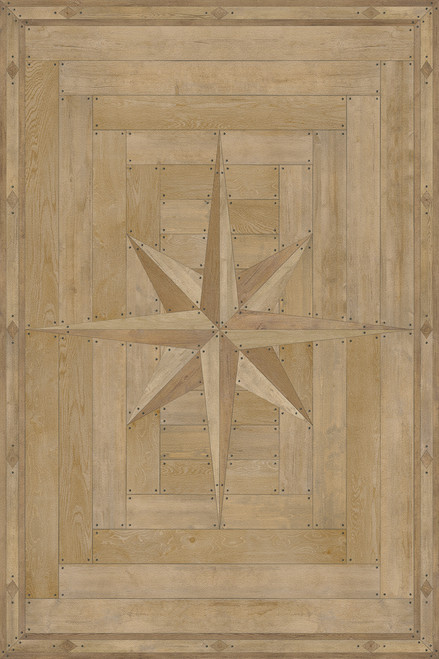 Williamsburg 18th Century Joinery Golden Beams - vinyl floor cloth Image for all rectangle sizes