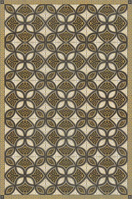 Spicher and Company Vintage Vinyl Floor Cloths Astraea Modern Area Rugs