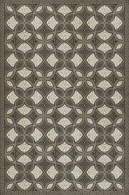 Pattern 25 Valerian - vinyl floor cloth sizes 20x30, 24x36, 30x44, 38x56, 52x76, 70x102