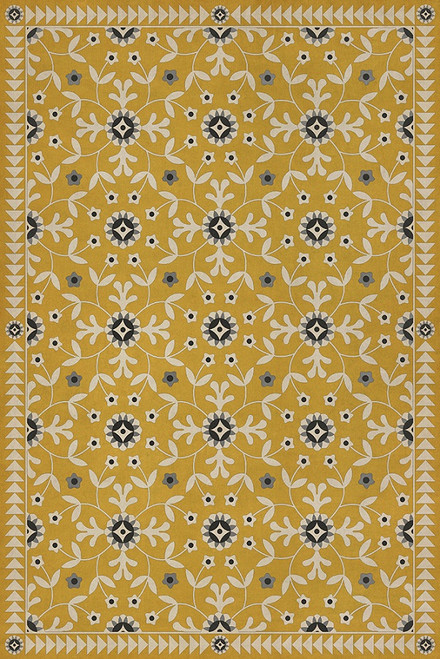 Whig Rose The Miser and The Poet - vinyl floor cloth sizes 20x30, 24x36, 30x44, 38x56, 52x76, 70x102