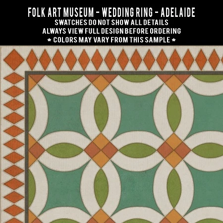 Wedding Ring Adelaide - vinyl floor cloth 5"x5" swatch