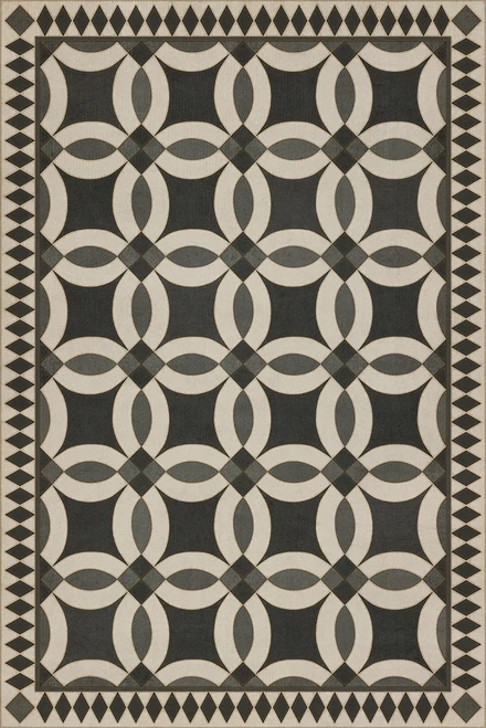 Wedding Ring Imogen - vinyl floor cloth sizes 20x30, 24x36, 30x44, 38x56