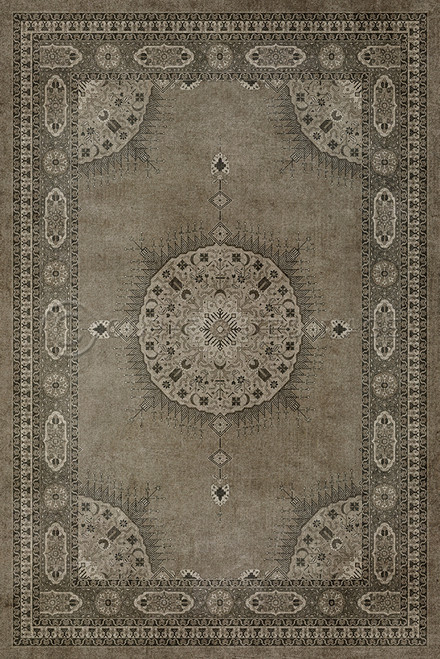 Tabriz Daeva - vinyl floor cloth sizes 20x30, 24x36, 30x44, 38x56