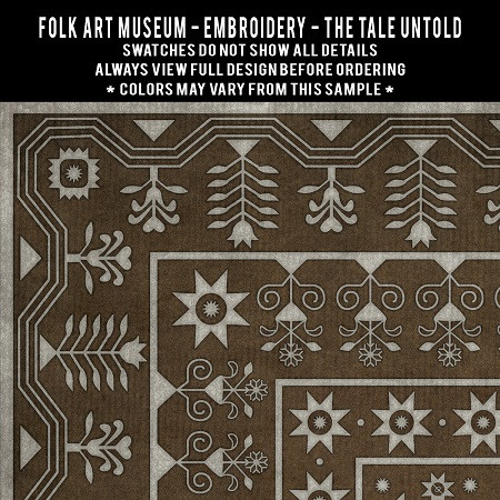 Embroidery The Tale Untold - vinyl floor cloth 5"x5" swatch