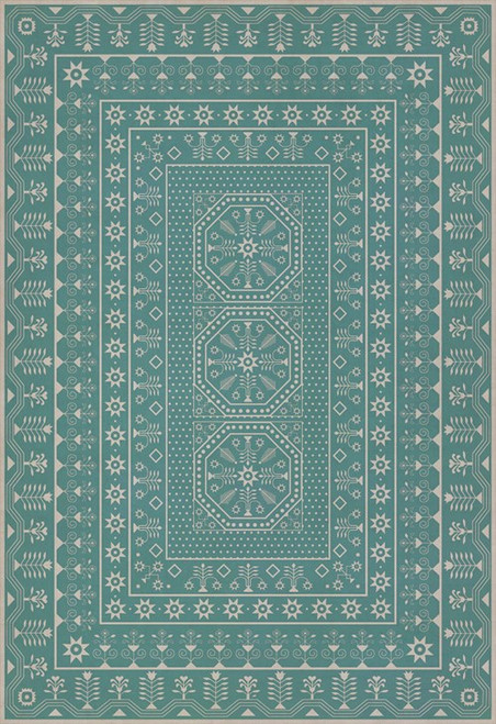 Embroidery A Rain of Melody - vinyl floor cloth, Image for all rectangle sizes