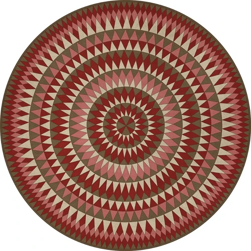 Bulls Eye Blaze within Blaze - vinyl floor cloth, image for all sizes 