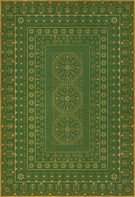 Embroidery Dreams of Thee - vinyl floor cloth , Image for all rectangle sizes