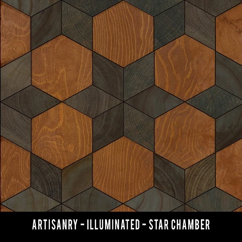 Illuminated Star Chamber - vinyl floor cloth swatch sample