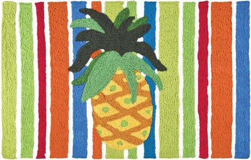 Pineapple on Watercolor Stripes