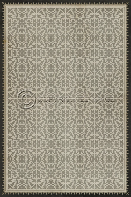 Pattern 21 White Knight - 24x36 in stock vinyl floor cloth