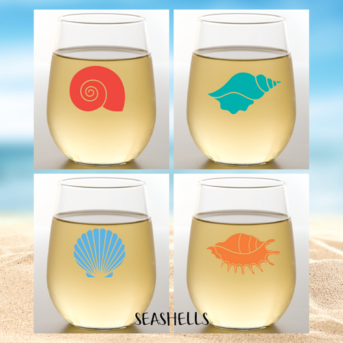 seashell wine glasses