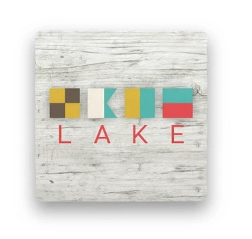 Nautical Lake drink coaster